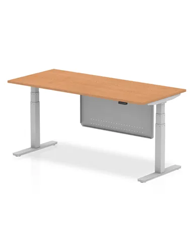 Dynamic Air Modesty 1800 x 800mm Height Adjustable Office Desk Oak Top Modesty Panel HA01300