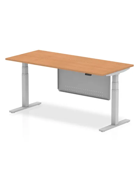 Dynamic Air Modesty 1800 x 800mm Height Adjustable Office Desk Oak Top Modesty Panel HA01300
