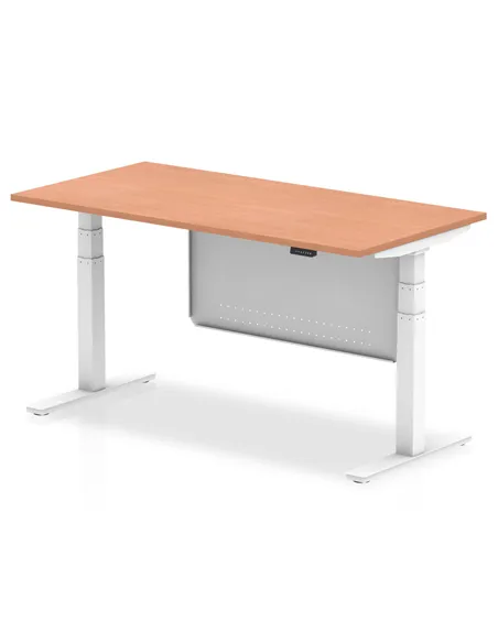 Dynamic Air Modesty 1600 x 800mm Height Adjustable Office Desk Beech Top Modesty Panel HA01303