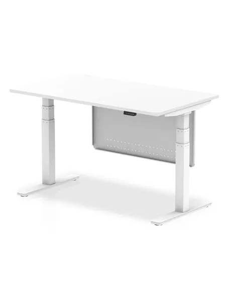 Dynamic Air Modesty 1400 x 800mm Height Adjustable Office Desk White Top Modesty Panel HA01310