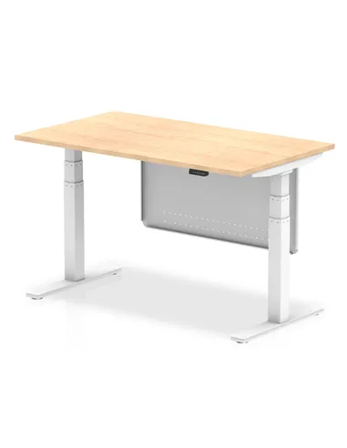 Dynamic Air Modesty 1400 x 800mm Height Adjustable Office Desk Maple Top Modesty Panel HA01314