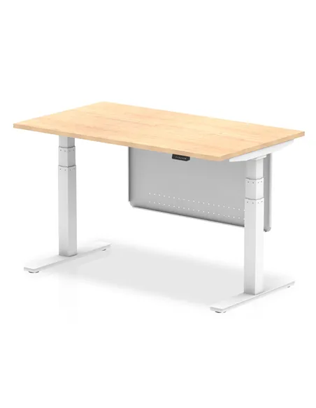 Dynamic Air Modesty 1400 x 800mm Height Adjustable Office Desk Maple Top Modesty Panel HA01314